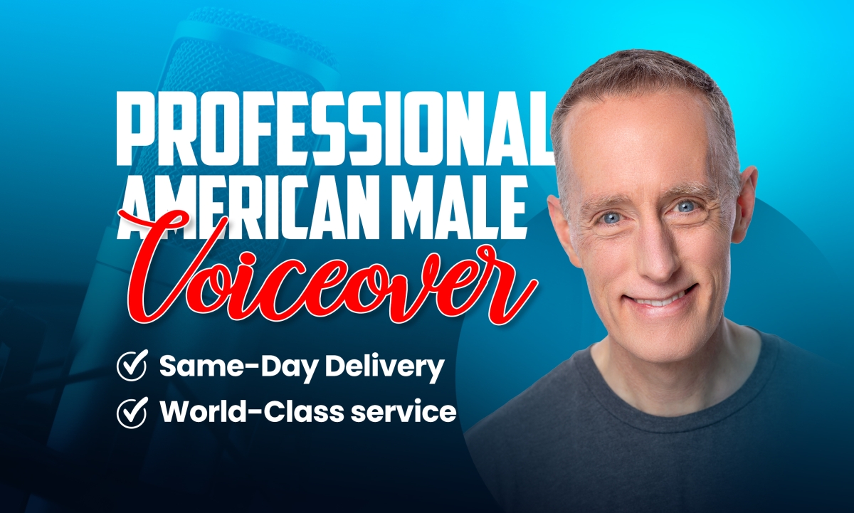 record a professional American Male voice over