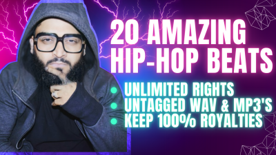 give 20 amazing hip hop rap beats with unlimited rights